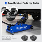 3 Ton Floor Jack, 6000 lb, 7.6"-21.3" Lift, w/Pads, Bag & Tire Kit | Heavy-duty floor jack for SUVs, pickups and sedans. 7.6" entry, 21.3" max lift. Includes 2 pads, bag & 8‑pc tire kit.