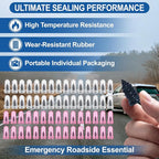 61 PCS Tire Repair Screws Kit, Premium Screw in Tire Plugs with Screwdriver, Quick Self-Service Flat Tire Screw Plugs for Car, Motorcycle, Truck, Tractor Tire