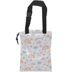 Car Trash Bag Hanging Cloud Rainbow Flower Car Trash Can Waterproof Garbage Bag Hanging for Car Back Seat