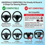2-in-1 Car Steering Wheel Desk & Seat Gap Organizer Filler Tray | Foldable Adjustable Height Car Desk for Laptop Computer Tablet, Eating - Portable Table for Car Workstation Truck SUV Tesla