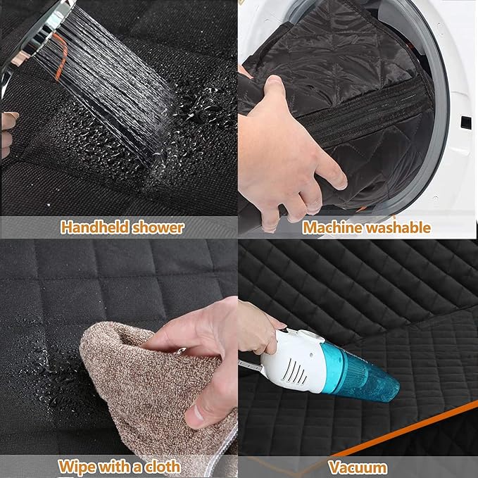 SUV Cargo Liner for Dog Car Seat Cover for Pet Dogs Waterproof Cargo Cover Dog Seat Mat for SUVs Sedans Vans with Bumper Flap Protector, Non-Slip, Black 70"x40"
