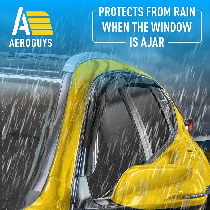 Extra Durable Window Deflectors Tape-On Window Visors Rain Guards Fit for CR-V (CRV) 2017-2022, Sun Visors, Wind Vent for Shades, Exterior Car Accessories - 6pcs. AG0723