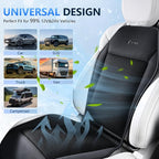 Cooling Car Seat Covers Blowing & Suction Ventilated Car Seat Cushion with 8 Turbo Fans 12V-24V 3-Speed Adjustable Car Seats Cooling Pad Universal Fit for Car SUV Truck Van Summer Driving
