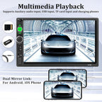 Car Stereo Double Din Bluetooth Car Radio 7 Inch MP5 Player HD Touch Screen FM Radio Audio Receiver AUX in USB TF Card Input Multimedia Player Mirror Link with Backup Camera