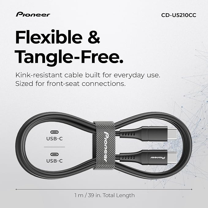 3.25 FT USB C to USB C Cable for CarPlay & Fast Charging Phone Charger Cord – Durable Silicone Car Charger Cord Type C for iPhone, Android, Wired Apple CarPlay & Android Auto