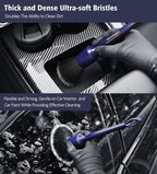 Car Detailing Brush Set, 3PCS Ultra Soft and Thick No Scratch Detail Brush for Car Dashboard Air Vents Leather Seat Dusting and Cleaning, Auto Interior Exterior Detail Brushes Car Detailing
