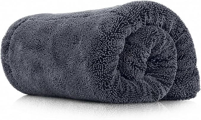 REDKISS 1P Large Microfiber Car Towels(35" × 24") for SUV Truck Detailing | 800 GSM Twist Loop Microfiber Drying Towel, Absorbent Streak-Free, Scratch-Free Car Wash Towel for Car Detailing