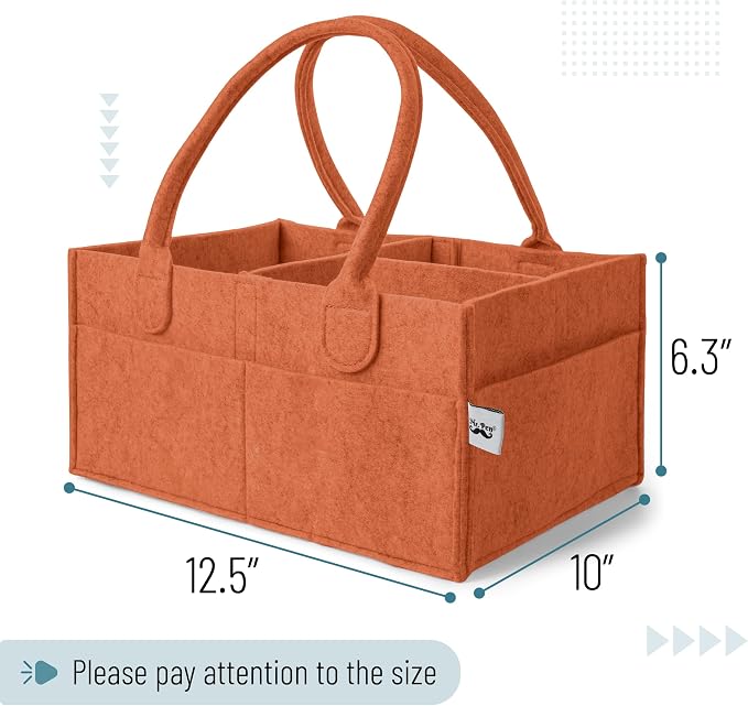 Mr. Pen- Baby Diaper Caddy Organizer, Rustic Warmth | Nursery Storage Bin and Car Organizer for Diapers and Baby Wipes