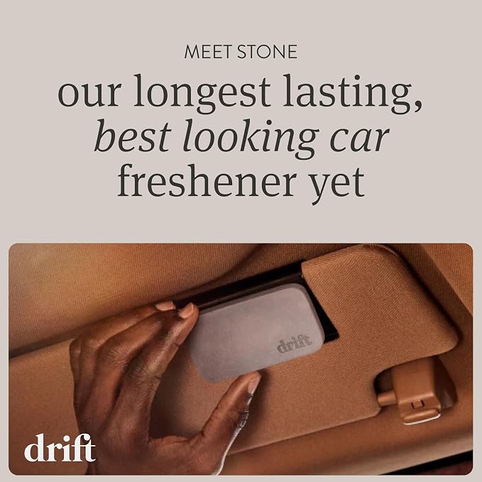 Drift Car Air Freshener - The Original Stone Air Freshener - Car Odor Eliminator - Long Lasting Scent - Metal Clip - Essential Oils - Clean Ingredients - Variety 3 Pack Refill - NO CLIP INCLUDED