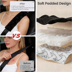Soft Auto Seat Belt Cover Seatbelt Shoulder Pad Cushions 2 PCS for a More Comfortable Driving Universal Fit for All Cars and Backpack Black Braid Pattern