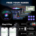 Wireless CarPlay Adapter for iPhone, Convert Wired to Wireless Apple CarPlay Adapter, Plug & Play, No Delay & Stable Control, Mini Size, USB & USB-C/Type-C for Cars 2016+ iOS10+ (Silver)