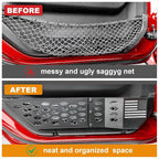 Metal Front Door Pocket, Storage Box Compatible with Jeep Wrangler JL JLU 4XE (2018-2026) & Gladiator JT (2020-2026) Accessories, 2PCS Door Net Pockets Replacement | Not for Power Seats