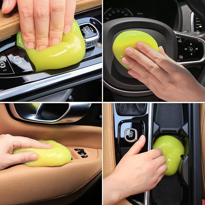 Car Cleaning Gel for Car Cleaning Putty Car Putty Car Interior Cleaner Auto Detail Tools Car Cleaning Slime Car Accessories White Elephant Gifts for Men Women Adults Stocking Stuffers 2 Pack