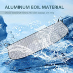 Car Front Windshield Rain Trough Protection Cover, 66.9" x 17.7" Multifunctional Windshield Cover, Sunscreen/Snow Protection/Leaf Protection, Four-Season Universal Protective Covers(Silver)
