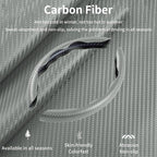 3Pcs Carbon Fiber Steering Wheel Cover Universal Fit 99% Cars | Non-slip soft grip, easy to wipe clean, quick to install, perfect for daily commutes and road trips, Gray