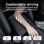 Car Center Console Cover, Upgraded Leather Car Armrest Cushion, Universal Waterproof Cushion Pad, Non-Slip Car Interior Accessories, Fits Most Sedans SUVs Trucks (Black)