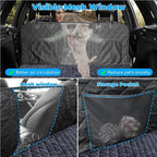 2026 Upgraded Back Seat Extender for Dogs - Large Hard Bottom Dog Car Seat Cover Holds 550lbs, Waterproof Dog Hammock Pet Bed with High-Density Foam Non-Slip Backseat Protector