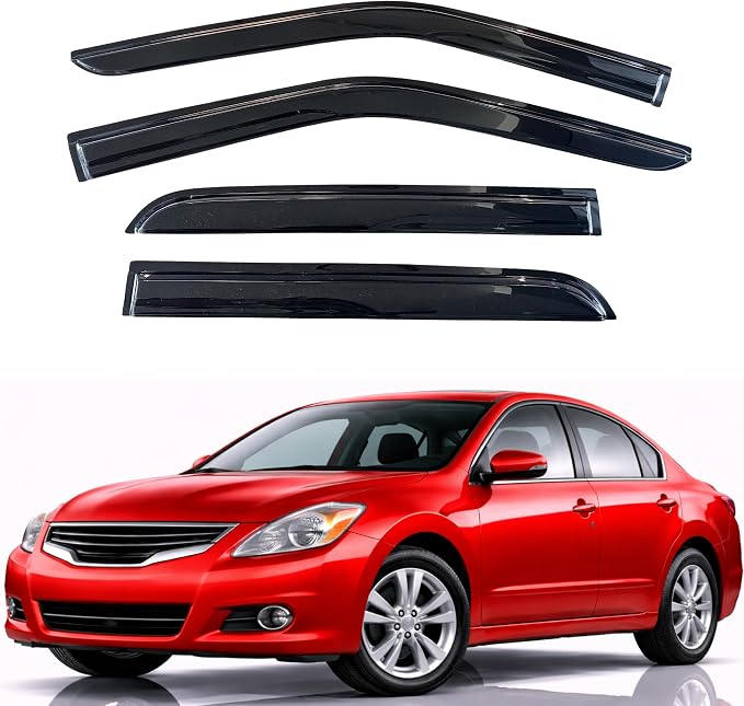 KPY Rain Guards Fit for 2007-2012 Nissan Altima, Out-Channel Window Visors Vent Wind Deflectors 4PC, Car Accessories for 07-12 Altima