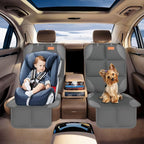 2-Pack in Gift Box Car Seat Protector, Heavy-Duty Cushion for Child Seats with Extra Padding & Anti-Slip Backing, Storage Mesh Pockets for Car, SUV, Truck (Dark Gray)