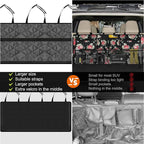 Femuar Car Trunk Organizer,Large Capacity Backseat Trunk Organizer(42"*18"),Collapsible Car Storage Bag with 8 Pocekt,Car Organizer for SUV/MPV/Truck - Floral