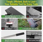 Weed Scraper 65in Garden Flat Shovel Floor Scraper Long Handle Heavy Duty Multi Weeding Shovel with 11in Spring Steel Blade Floor Scraper for Ice, Snow, Weed, Dirty, Moss, Driveway, Lawn Edging