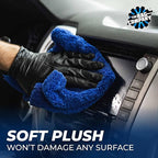 Creature Edgeless Auto Detailing Towels (10-Pack) Professional 70/30 Blend, Dual-Pile Plush Microfiber, Buffing & Polishing, 420gsm, 16in x 16in, Royal Blue