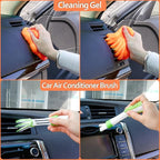Car Detailing Kit, Microfiber Cleaning Tools with Storage Bag | Scratch-Proof Microfiber, 17Pcs Complete Set, Fits Most Vehicles, Dual Interior & Exterior Use, Orange, Ideal Gift