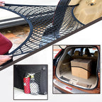 2 Pcs Small Cargo Net, 21.6 ×9.8in Car Storage Mesh Pocket | Automotive Cargo Nets Stretchable Cargo Net Storage Mesh Net with 8 Mounting Screws and Hooks Cargo Netting for Suv Car Truck