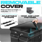 Trunk Organizer with Cooler For SUV Car Trunk, Foldable Storage, Car Accessories for Women Men, Collapsible Bag, 600D Oxford, Non Slip Bottom, Straps, Soft Cover (105L)
