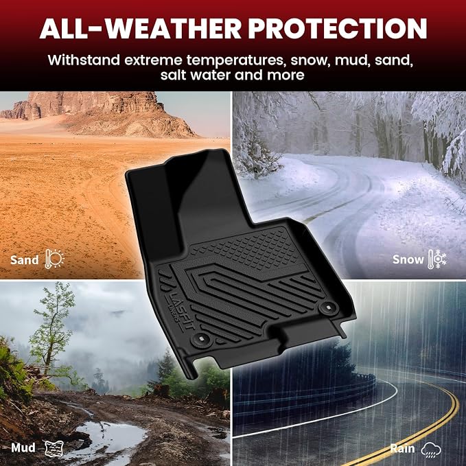 Floor Mats & Backrest Mats & Cargo Mat for Hyundai Palisade 7/8 Seats 2026 (Only Fit Hybrid, Not Fit Gas), All Weather TPE Custom Fit Floor Liners Full Set Car Mats Accessories, Black