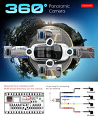 8 Core 6G+128G Android 15 Car Stereo for Toyota Yaris Vios 2007-2014, Wireless Carplay Android Auto, 9'' Touchscreen Radio with 360° Panoramic View GPS/BT 5.0/FM/DSP/5G-WiFi Backup Camera SWC