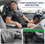 Car Seat Towel Cover 2 Pack for Front Seats, Sweat Absorbent Car Seat Protector with Non-Slip Backing, Waterproof Towel Car Seat Covers for Runners, Gym, Swimming, Beach, Pets, Iron Dumbbell