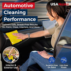 Microfiber Cleaning Cloth Yellow - 24 Pcs 12.5"x12.5" - High Performance - 1200 Washes, Ultra Absorbent Towels Weave Grime & Liquid for Streak-Free Mirror Shine - Car Washing Cloth