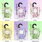 Large 12 Packs Hanging Scented Sachets Long-Lasting Closet Deodorizer Air Freshener Fabric Refresher Odor Eliminator for Drawer Home Fragrance Gift Set（6 Scents）