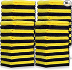 60 Pcs Microfiber Towels: 16"x16" Microfiber Drying Towels Bulk Micro Fiber Car Cleaning Cloth for Cars Drying Washing Polishing Cleaning Household Supplies (Black,Yellow)
