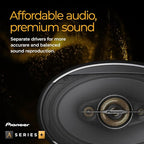 A-Series Plus TS-A1681F 6.5” 4-Way Speakers (Pair) – 350W Max, Balanced Sound + Smooth Treble, Enhanced Bass, Ideal Factory Upgrade, Installation Adaptors Included