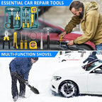 Emergency Car Kit with Jumper Cables & Snow Shovel, Winter Roadside Assistance Safety Kit for Cars, Trucks, SUVs and RVs