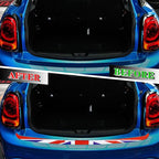 Rear Bumper Protector Sticker Compatible with Compatible with Mini Cooper F56 F55 R55 Anti-Collision Strip Trunk Threshold Decal Car Trunk Door Edge Vinyl Sticker Decoration for Car (Red Flag)
