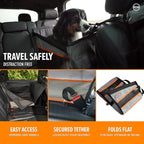 K&H Buckle N Go Dog Car Seat, Waterproof Fabric, Breathable Mesh Sides, Adjustable Seatbelt Leash, Pet Car Seat for Medium to Large Pets- 21 X 19 X 19in