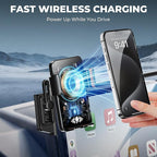 Car Phone Mount for 2026 Toyota RAV4, 10.5" Screen Only | Smart Auto-Clamping, 15W Wireless Fast Charging, Premium Aluminum Holder, Without Blocking Airflow