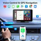 Carplay Screen for Car, 7'' Wireless CarPlay & Android Auto- Upgrade Portable Touchscreen with Bluetooth, Mirror Link, Voice Control, Hands-Free Calling Car Play Screen Stereo for All Vehicles