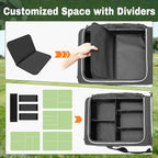 2 Layer Golf Trunk Organizer with Bottom Shoe Space, Golf Car Locker for Men & Women, Holds 2-3 Shoes, Balls, Tees, Cap, Gloves and Clothes (Patenting Design)