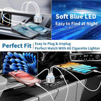 USB C Car Charger, 2Pack 3Port 67W Dual USB-C&USB-A Car Power Cigarette Lighter USB Charger 3 in 1 PD/QC Type C Car Charger Fast Charge for iPhone 17 17 Pro 16 15 14 13 12/Galaxy S26 S25/Pixel