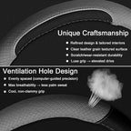 Auto Car Steering Wheel Cover for Hyundai,Tucson,Sonata,Elantra,Santa Fe,Genesis,Sonata Hybrid,Azera,Venue,Kona, 14.5-15 inches(Gray-Standard Size)