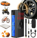 Tire Inflator Portable Air Compressor, Brighter LED Light & Auto-Shut Off, Dual Power 9000mAh Faster Tire Inflator, 150PSI Cordless Air Pump,for Car Tires, Motorcycle, Bicycle, Ball