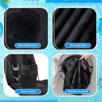 Car Seat Towel Covers with Storage Bag, 63 x 32 Inch Universal Non Slip Waterproof Sweat Protector for Car Truck, Gym Swimming Running, Machine Washable(2 Pack,Black Leopard)