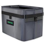 Auto Car Trash Can - Leakproof, Hanging Garbage Bin with 20 Trash Bags and Black Adjustable Strap - Truck & Car Accessories for Men and Women - Grey with No Lid