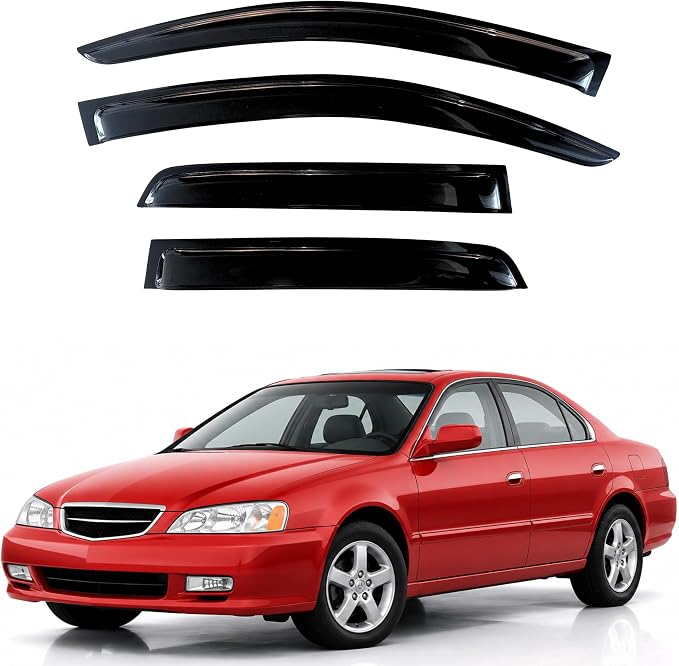 KPY Rain Guards Fit for 1999–2003 Acura TL, Out-Channel Window Visors Vent Wind Deflectors 4PC, Car Accessories for 99-03 Acura TL