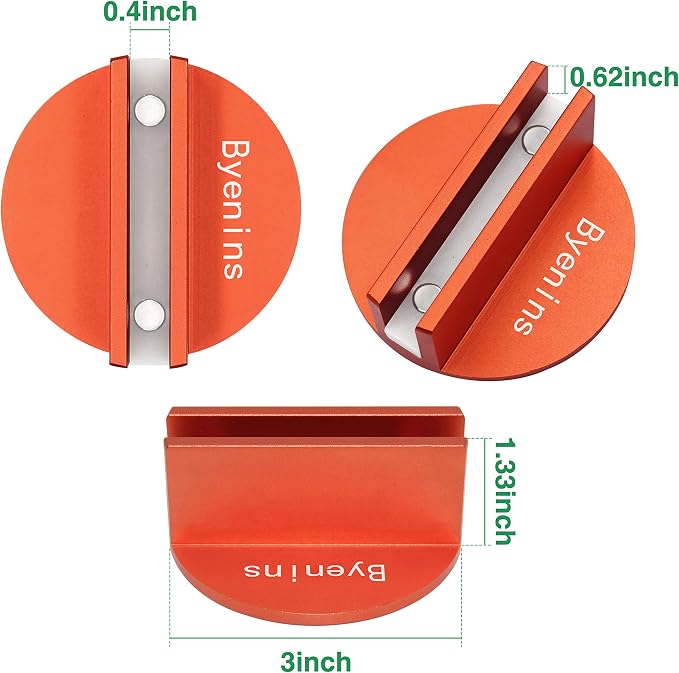 Car Aluminum Grooved Magnetic Jack Pad,Jack Pad Weld Frame Rail Adapter,Orange
