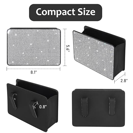Bling Car Trash Can, Foldable Vehicle Trash Bin Dustbin Garbage Organizer Storage, Sparkling Crystal Rhinestone Trash Bags Holder Container with 30pcs Garbage Bag Car Accessories for Auto, SUV